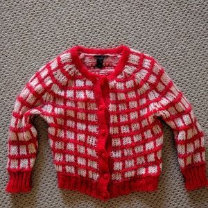 Vintage style lucky brand red cardigan sweater
